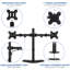 Mount-It Full Motion Adjustable Double Monitor Desk Stand | Fits 21 - 32 In. Computer Screens