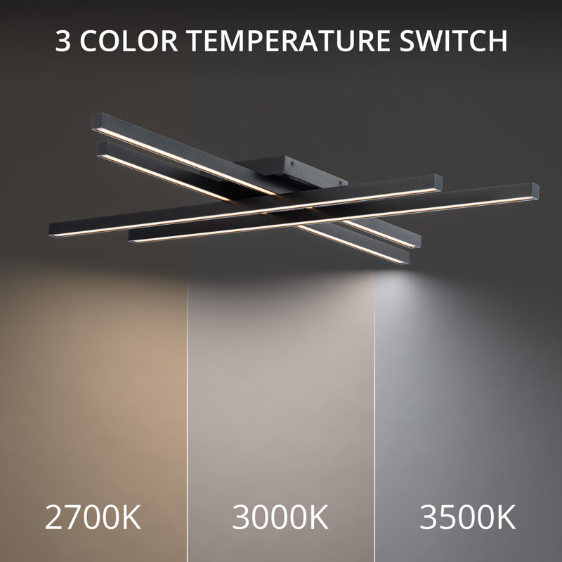 Rendon 1 - Light LED Flush Mount, Black, 32"