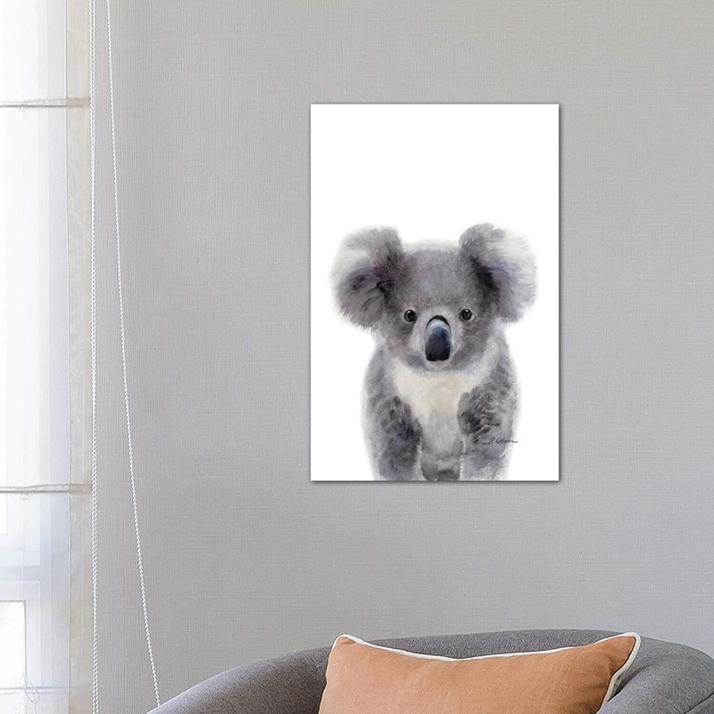 Baby Koala - Wrapped Canvas Painting, 66.04 cm H x 45.72 cm W x 3.175 cm D