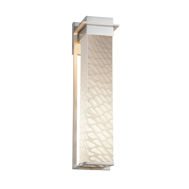 Luzerne LED Wall Light, Rain, Brushed Nickel