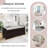 Storage Bench With 3 Shutter-Shaped Doors, Shoe Bench With Removable Cushion And Hidden Storage Space-791716168