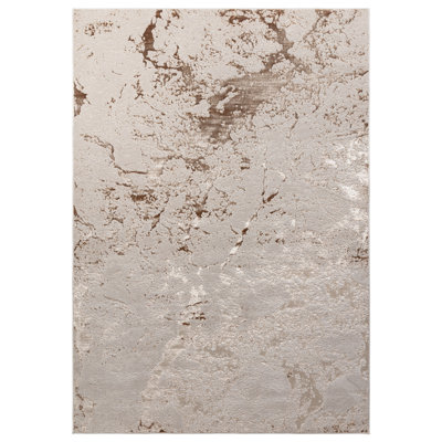 Aurora AU16 Strata Metallic Beige Area Rug