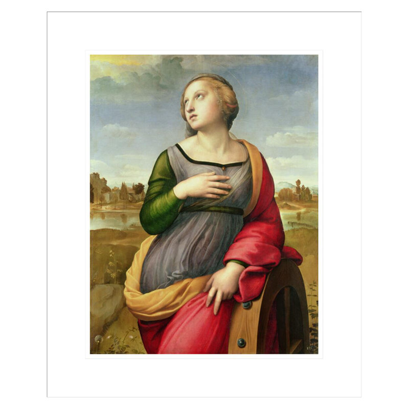 «St. Catherine of Alexandria» par Raphael, impression giclée encadrée, H 21,5 po x l 17,75 po