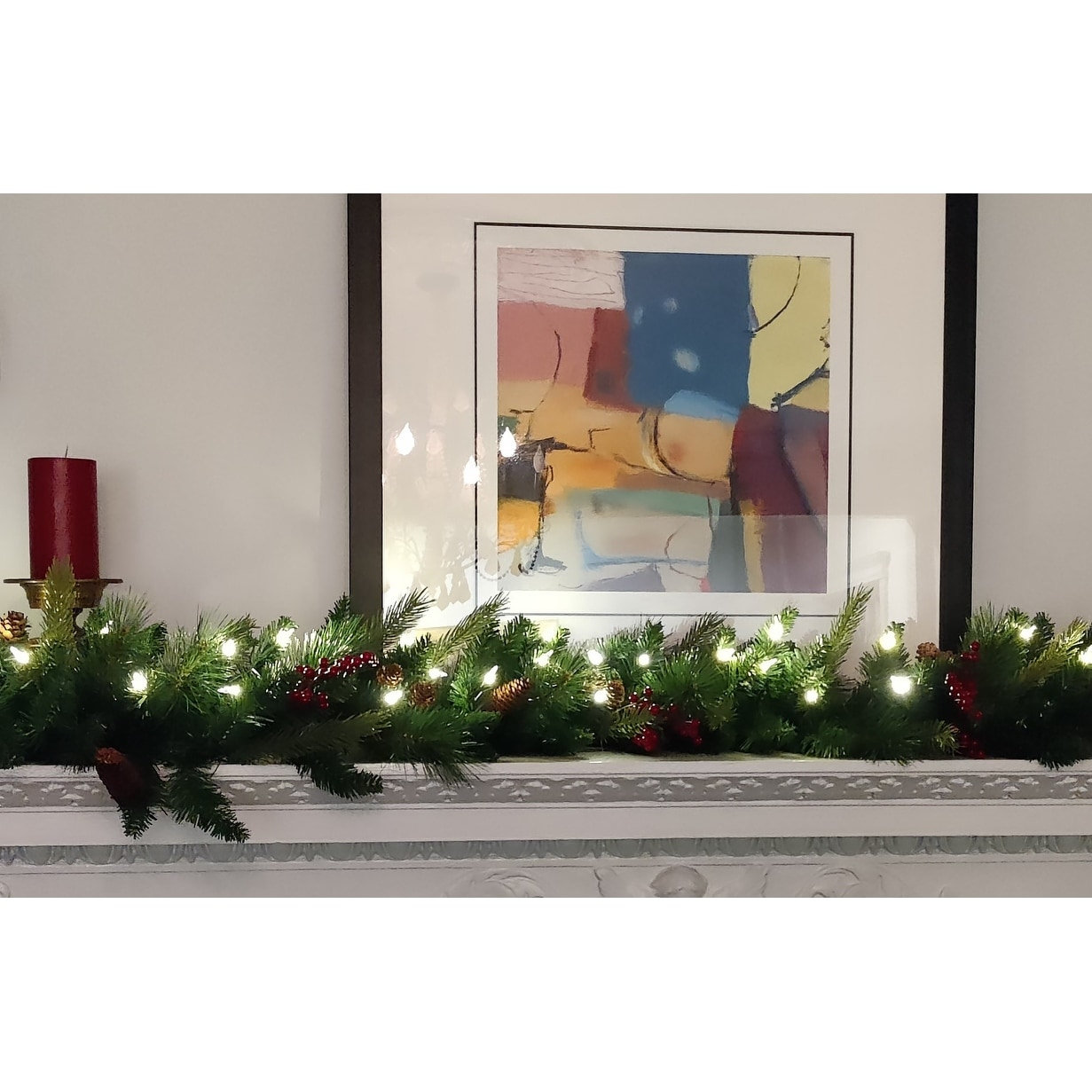 144" Pre-Lit Berry Christmas Garland, 6'