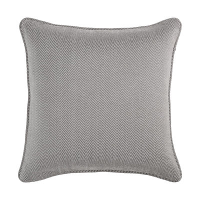 Chenille Herringbone Classic Modern Rustic Twill Woven Euro Sham 27x27 inch