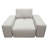 Jazz Modular 1-Seater With Adjustable Backrest In Light Brown Fabric