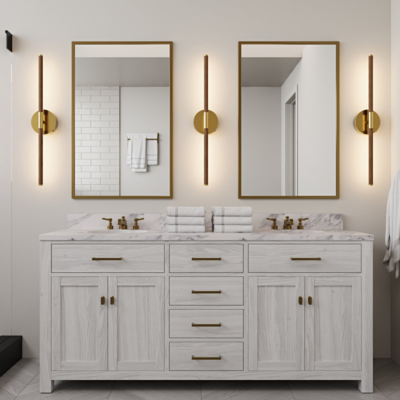Appliques murales encastrées à piles avec télécommande, H 32 po x l 3,4 po x P 3,4 po