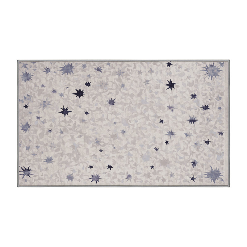 Tapis gris lavable à la machine, Rectangle 8 pi x 10 pi