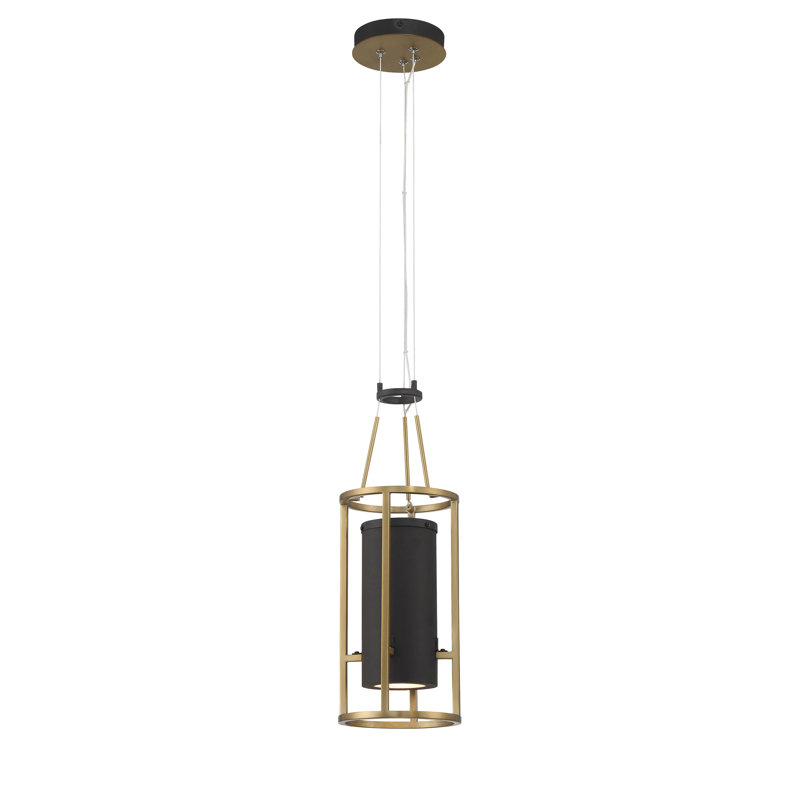 Luminaire suspendu cylindrique 1 lumière Wyton