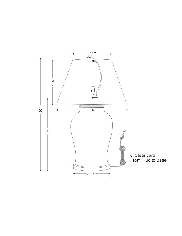 Pavillion 35" Table Lamp, Indigo 