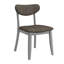 Chaise de salle à manger Dumfries en gris avec pieds en bois massif gris (ensemble de 2)