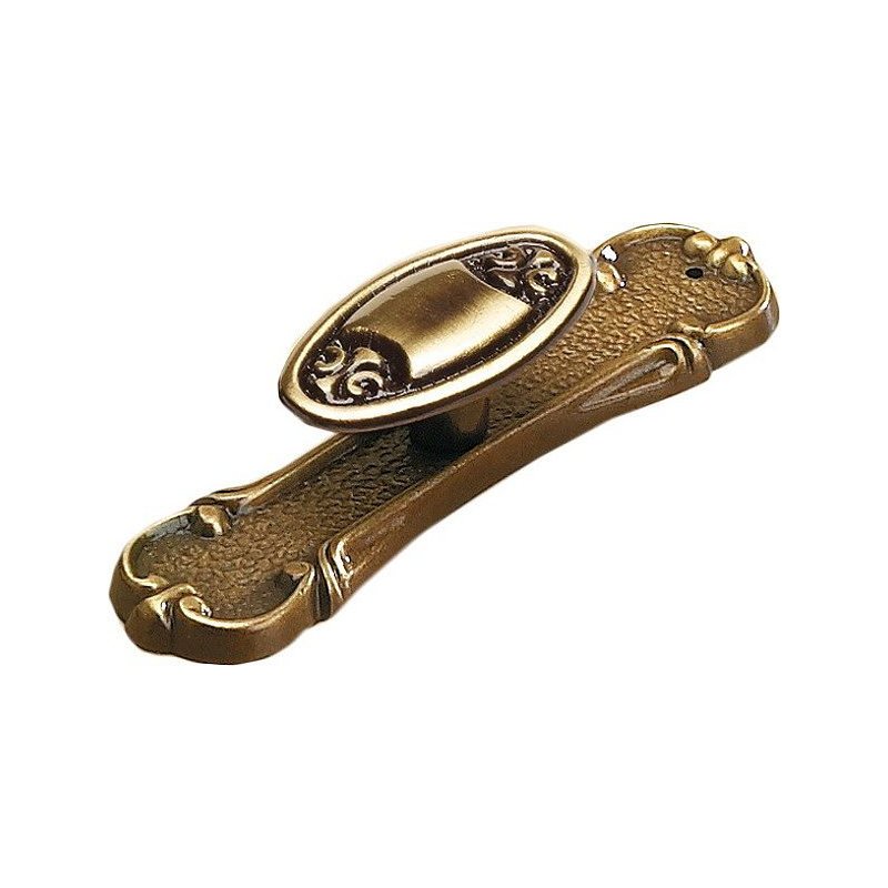 Poignée ovale Art Deco, Bronze satiné