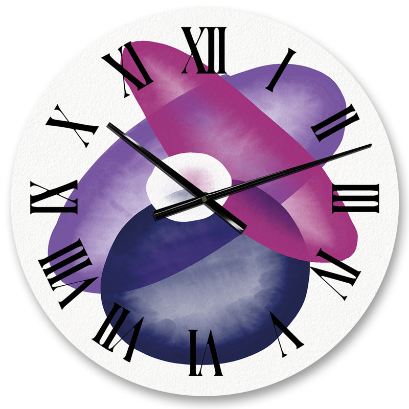 Horloge murale abstraite formes organiques rétro, Petit