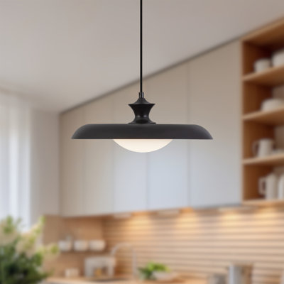 Luminaire suspendu noir 15 po Minori