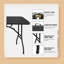 Table pliante portative 6/8 pi pour camping, intérieur et extérieur - Capacité de 135 kg, noir-111797656