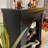 Black Solid Wood Freestanding Fireplace