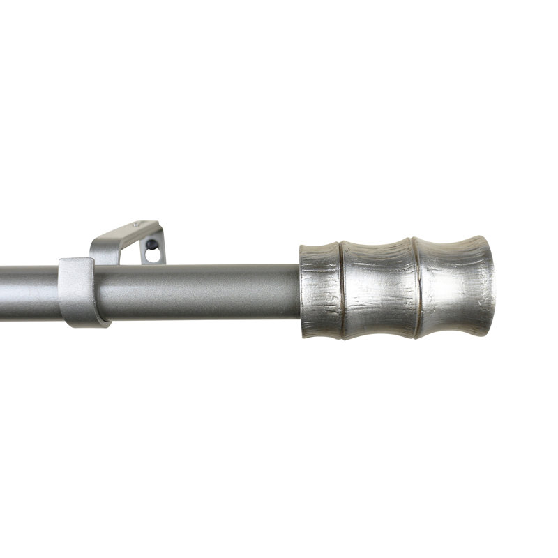 Tringle à rideaux simple réglable 1 po Dja, 48 po - L 84 po, Étain