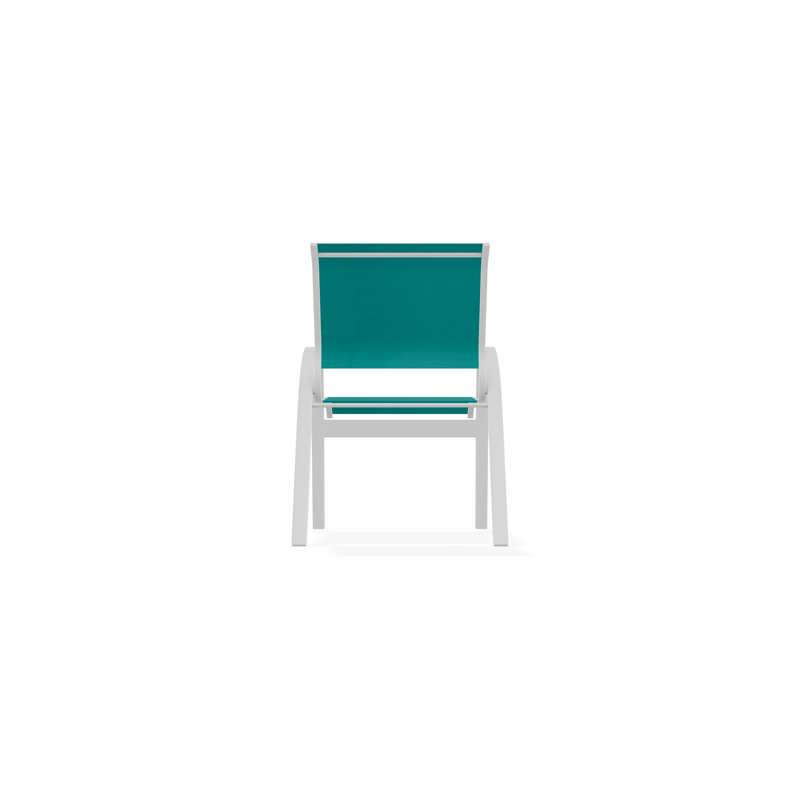 Aruba II Outdoor Dining Chair, Aqua, White