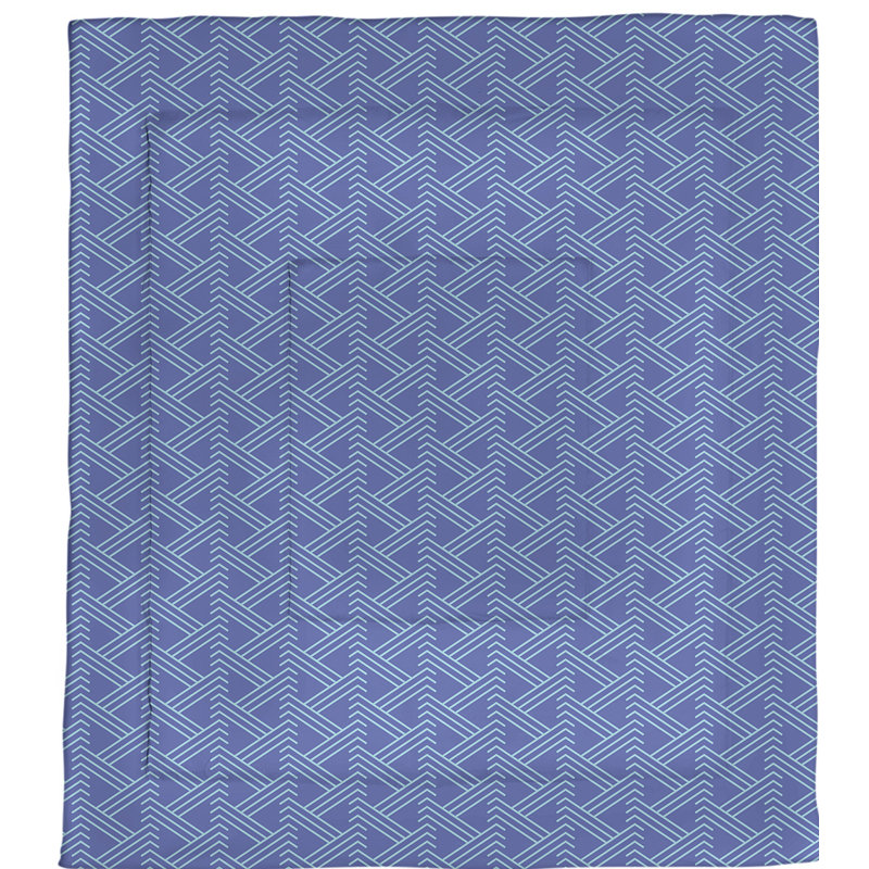 Jordao Polyester Geometric Shapes Comforter, King Comforter, Blue/Teal