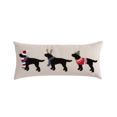 Eddie Bauer Buddy Holiday Beige Throw Pillow