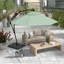 Parasol en porte-à-faux octogonal en porte-à-faux 9 pi x 9 pi 3 po Houpt-88143330