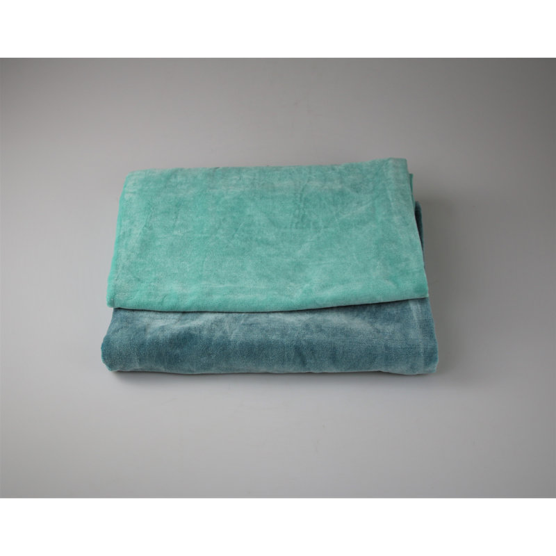 Crooke Cotton Solid Colour Blanket/Throw, Turquoise