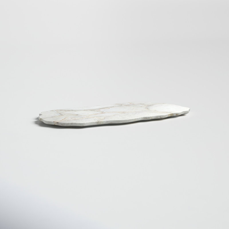 Joss & Main Amalia Agate Platter, 0.5" H x 8" W x 12" L
