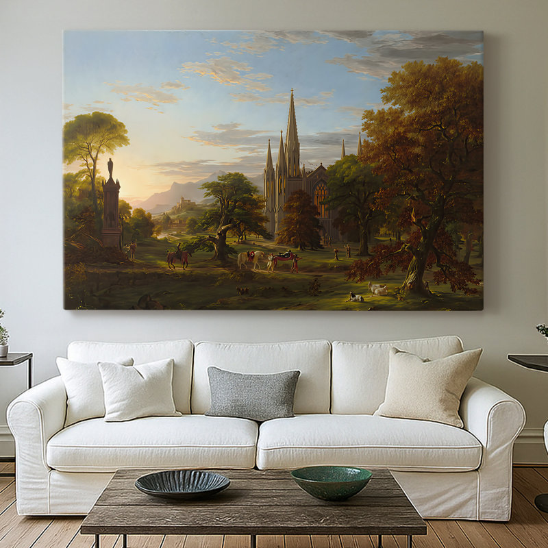 Le départ-Thomas Cole-Gallery, toile tendue-1837, 32 x 48