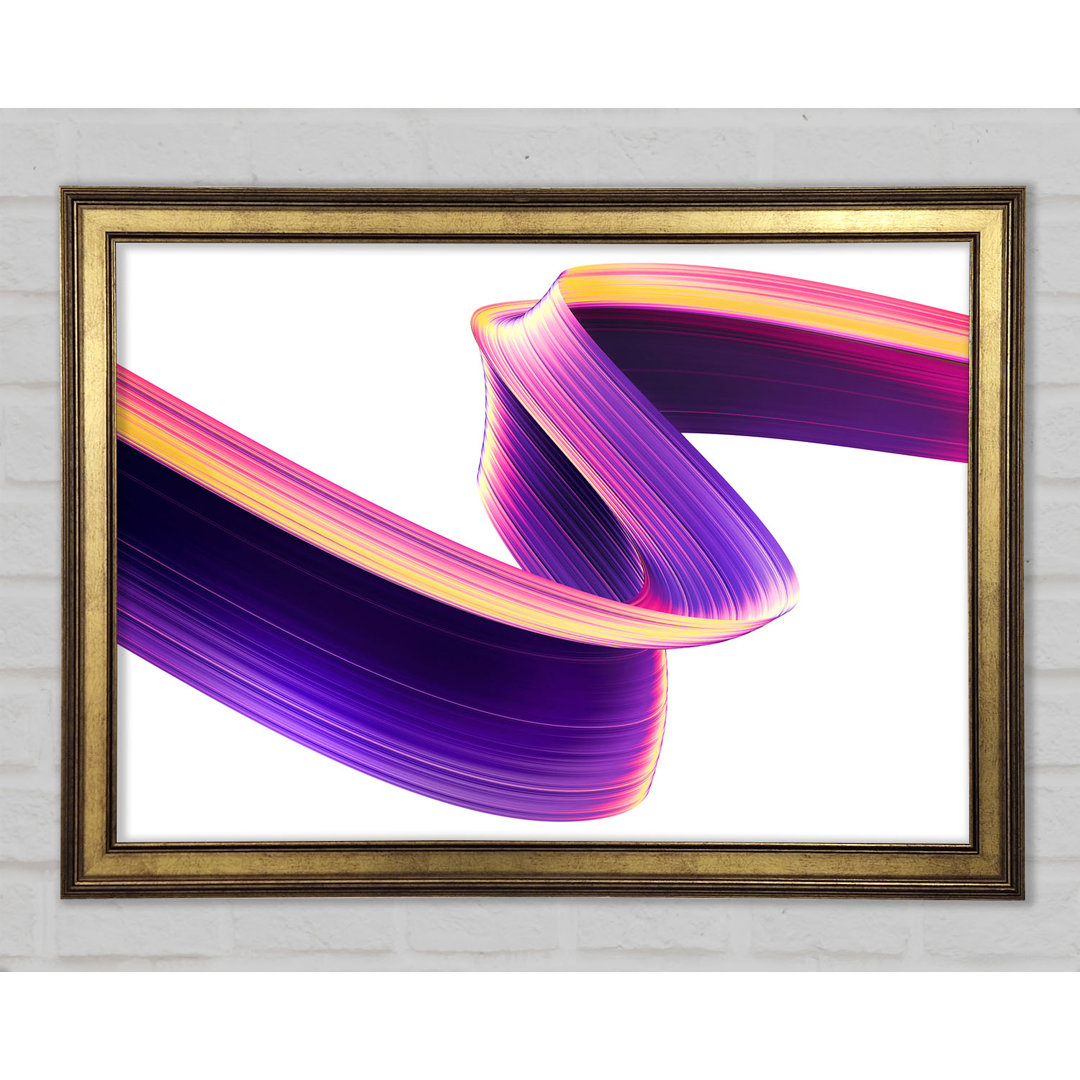 Purple Ribbon Swirl - Einzelner Bilderrahmen Kunstdrucke