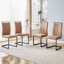 Chaises de salle à manger modernes, ensemble de 4 chaises d'appoint rembourrées à haut dossier, chaise de cuisine