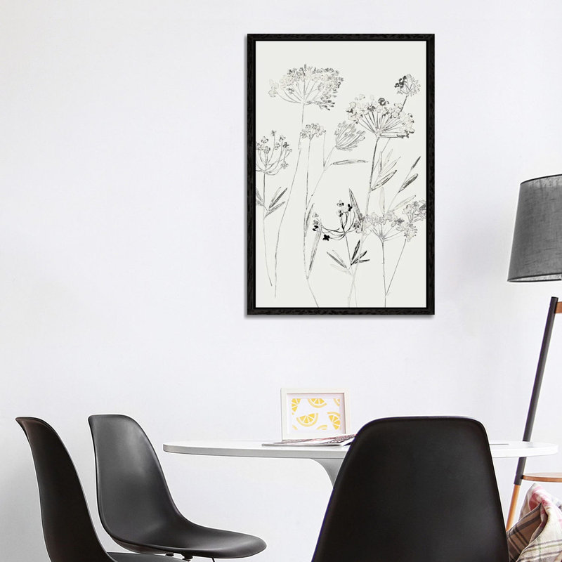 White Delicate II by Asia Jensen - Gallery-Wrapped Canvas Giclée on Canvas, Black Floater Framed