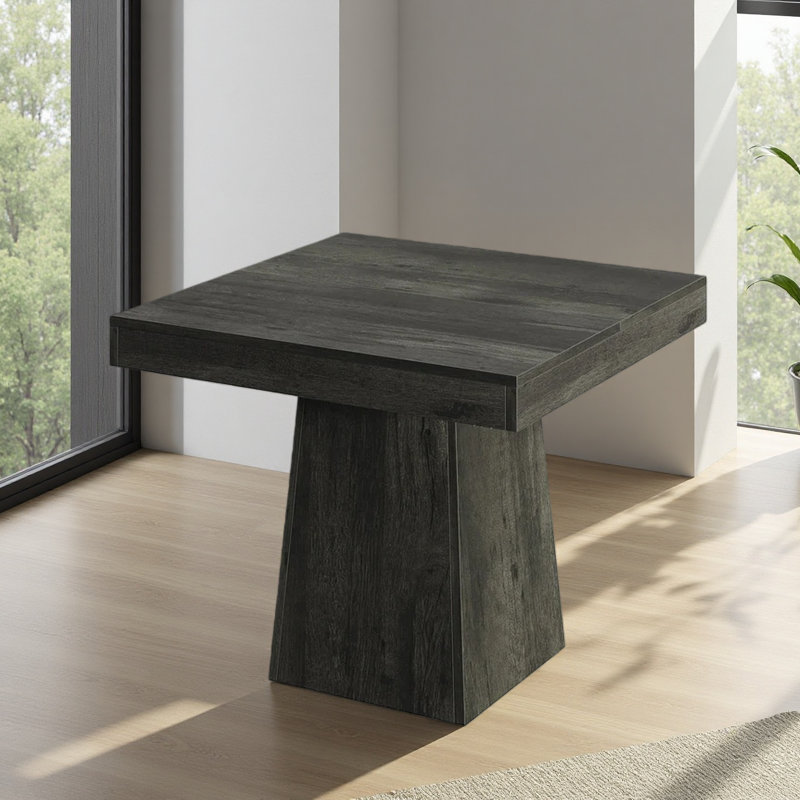 Table de conversation, table de cuisine, table de salle à manger carrée, petite table de conférence, Gris foncé
