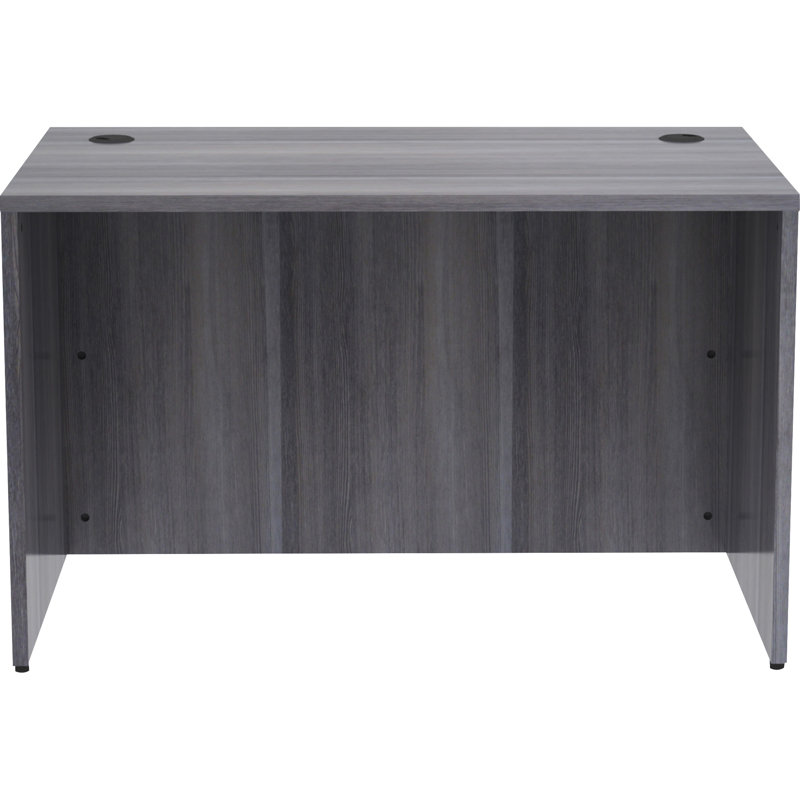 Weathered Charcoal Laminate Rectangular Desk Shell