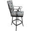 Tabouret de comptoir d'extérieur en aluminium thermolaqué 26,00 po Niera-1062666016-1016890876