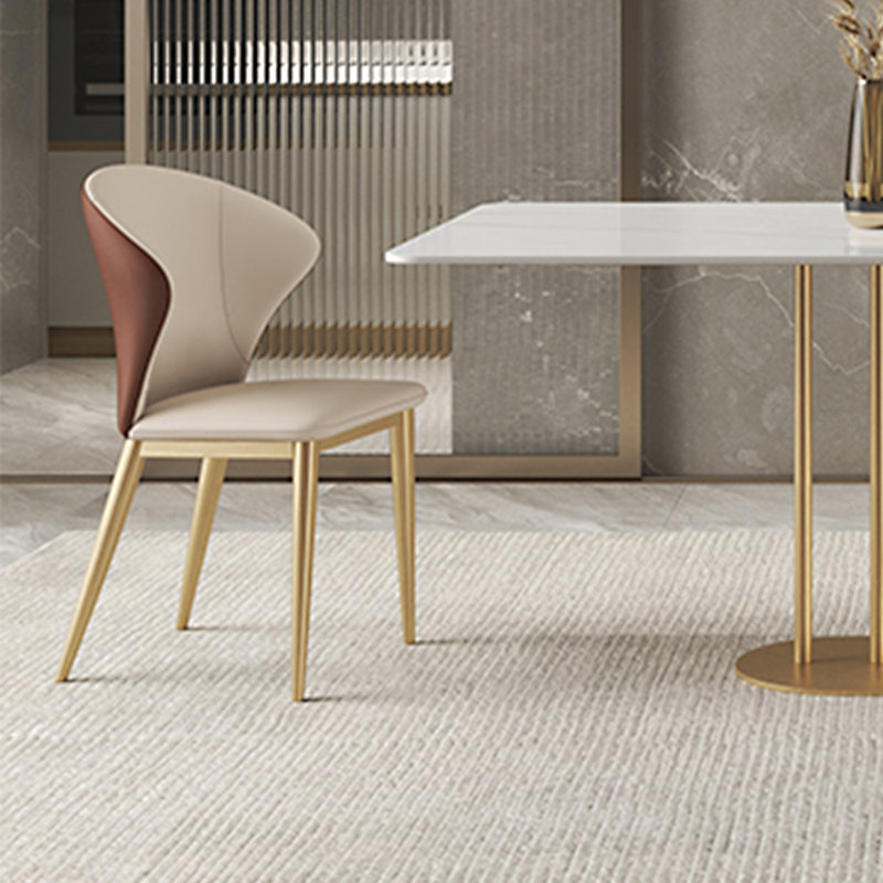 Luxury modern simple rectangular dining table sets, 29.5"H x 70.9"L x 35.4"W