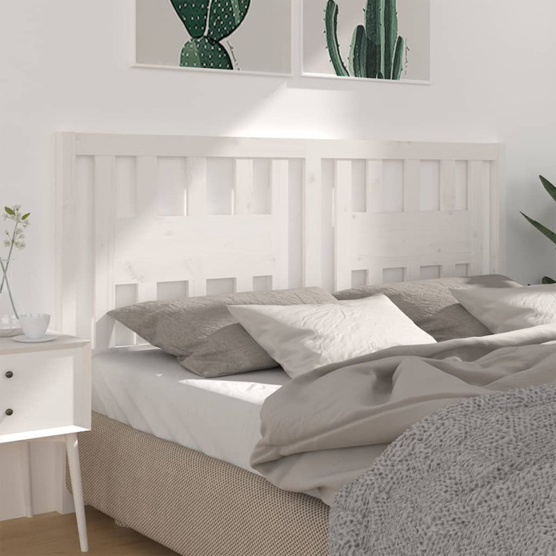 Messinger Solid Wood Headboard, Black, 126 x 100 cm