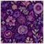 Purple Botanical Floral Quilted Bedspread All Sizes-129089383