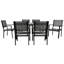 Ensemble de table et chaises d'extérieur en acier de haute qualité, convenant au patio, au balcon et à la cour.-59357014