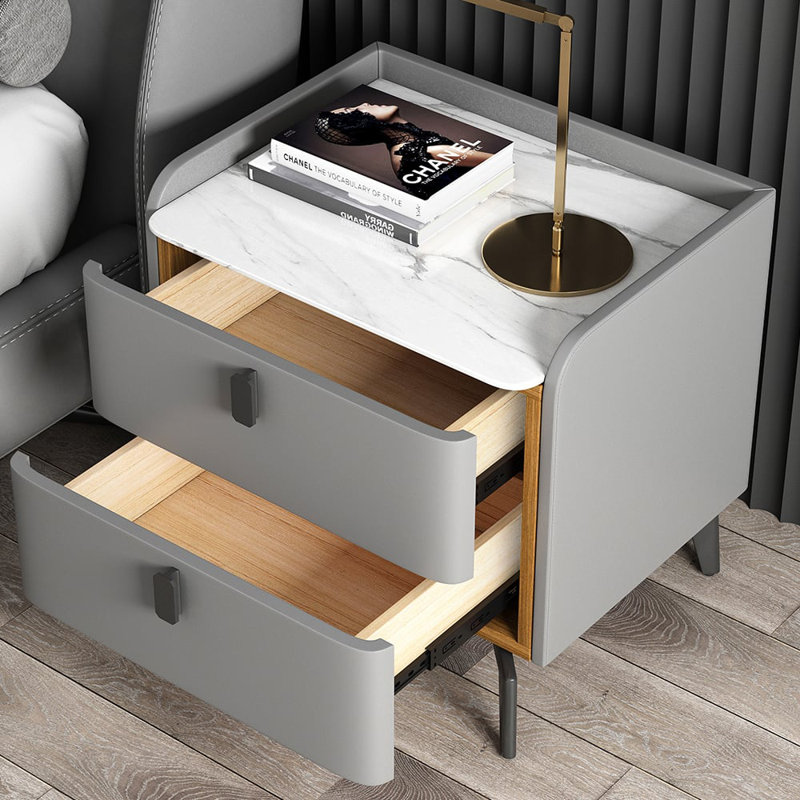 Darryel 50cm W Solid Wood Bedside Table