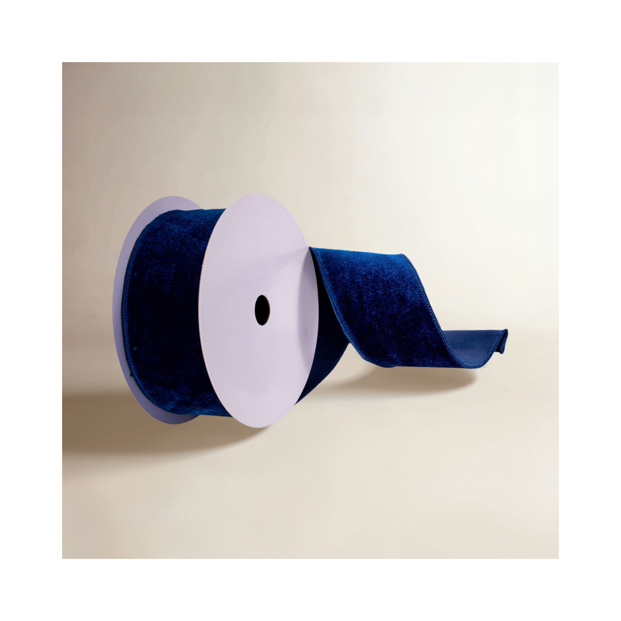 The Holiday Aisle® 2.5" X 10 Yards Midnight Blue Velvet Ribbon