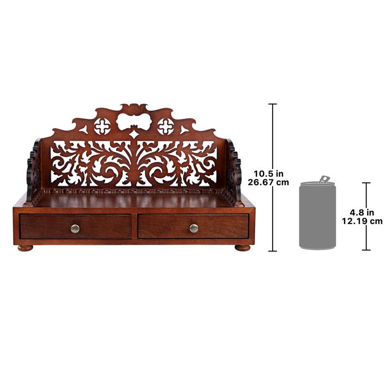 Organisateur de bureau Antiquarian Floral Tracery