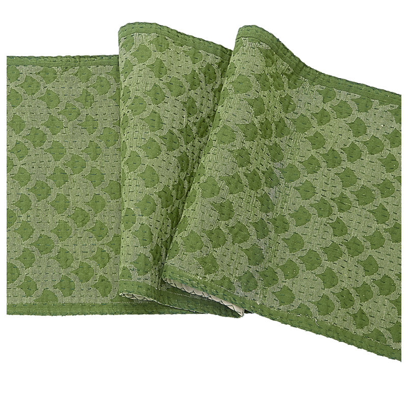 Solid Color 100% Cotton Table Runner, Green