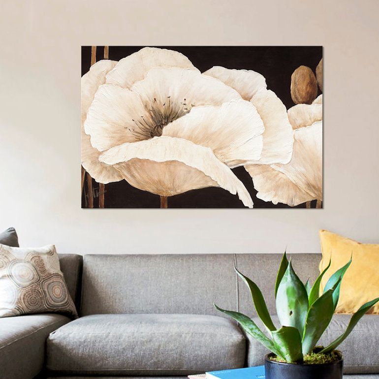 «Amazing Poppies III», impression sur toile, H 18 po x l 26 po x P 1,5 po, Toile tendue, Pas de tapis