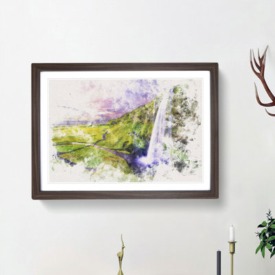 Seljalandsfoss Waterfall Iceland - Picture Frame Painting Print
