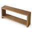 Console moderne de style campagnard à deux niveaux avec tablette ouverte et grand espace de rangement, idéale pour l'entrée, le salon, le couloir ou derrière un canapé. Parfait pour l'entrée, le salon ou pour se placer derrière un canapé.-1880679019