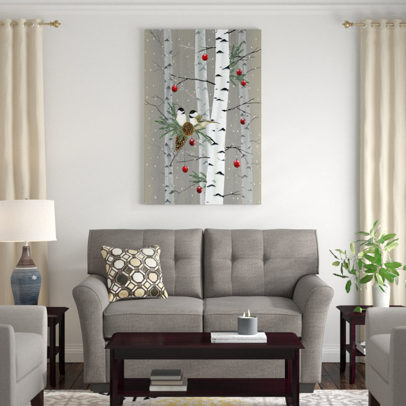 Birch Birds II by Grace Popp - Graphic Art Print, Wrapped Canvas, 122cm H x 81cm W x 3.18cm D