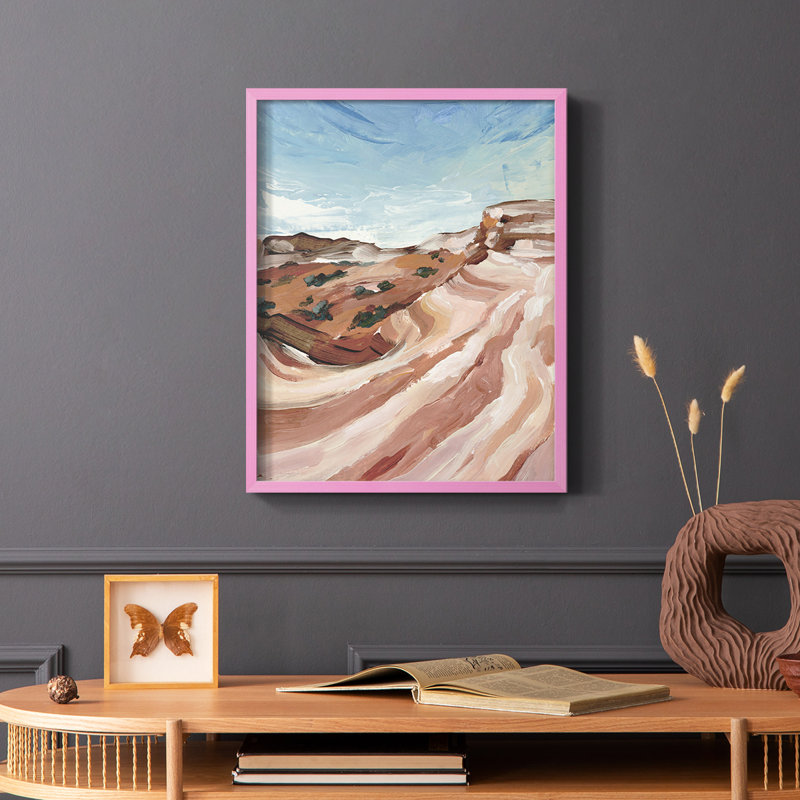 Impasto Plateau II, reproduction encadrée - bois massif, H 14 po x l 11 po, Or