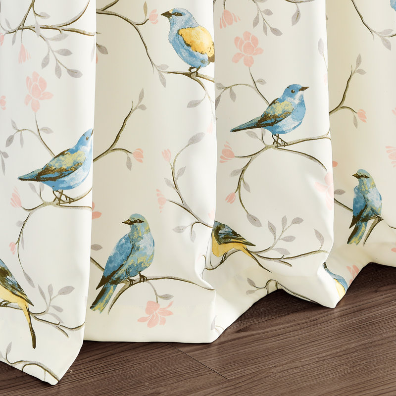 Paire de rideaux obscurcissant Lush Decor Botanical Bird and Flower Room (ensemble de 2)