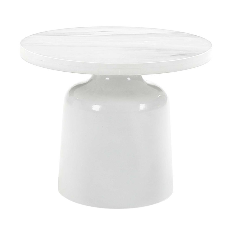 High Gloss Finish Round End Table