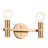 Gefferie 2-Light Champagne Bronze Vanity Light-815576066